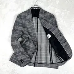美品☆スーツセレクト リネン混テーラードジャケット FABRIC JAPAN