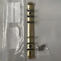 新品　A6 バインダー金具　6穴　ブロンズ　リング径2cm クリップ