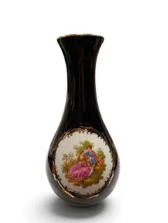 Limoges 花瓶 ネイビー 金彩 フラワーベース - メルカリ