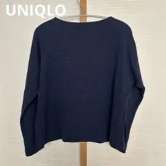 ユニクロ　コットンニット　Mサイズ ネイビー