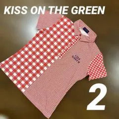 KISS ON THE GREEN レディース ゴルフシャツ サイズ2 美品のサムネイル