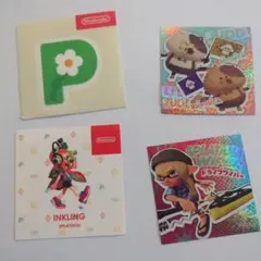 任天堂 ステッカー、スプラトゥーン、ピクミン シール 4枚セット