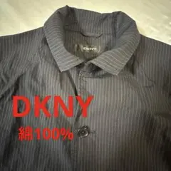 美品　DKNY ジャケット　S 紺色に薄い縦線　ヴィンテージ　綿100%。