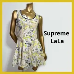 【4852】Supreme LaLa 花柄 ワンピース風 オールインワン M