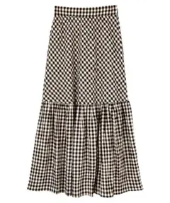 ティアードギャザーマキシスカート