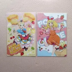 アイカツ　マリオンクレープ　コラボ　ポストカード　星宮いちご　冴草きい