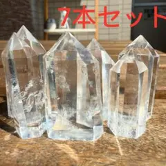 【訳あり】高品質　ヒマラヤ産水晶　六角柱 ミニサイズ　7本セット　128.5g④
