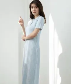 Her lip to Scalloped Polo Dress