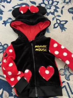 ミニーちゃん　フード付き　ジャンパー　ベビードール　90