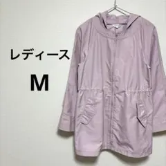 シンプルライフ レディース ブルゾン ナイロンジャンパー ピンク 無地 M