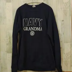 古着 長袖 スウェット アメリカ古着 レア NAVY トレーナー