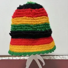 ラスタカラー　ニット　帽子　バケット　クロシェ　クラッシャー　ハット　レゲエ