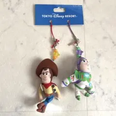 レア！Disney ディズニー トイストーリー ウッディ　バズ ストラップセット
