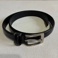 【匿名配送】黒 レザーベルト メタルバックル シンプル