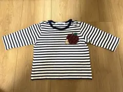 familiar ファミリア 長袖Tシャツ 70 ボーダー りんごのサムネイル