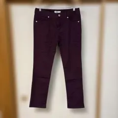パープル スキニーパンツ LL