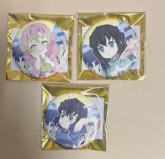 鬼滅の刃 月見2022 和紙風缶バッジ 時透無一郎、甘露寺蜜璃、嘴平伊之助