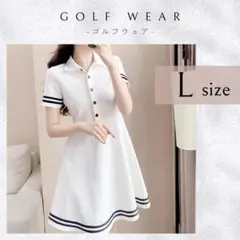 ゴルフウェア ワンピース Lサイズ ホワイトのサムネイル