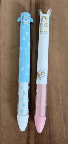 mofusandモフサンド２色ボールペン うさぎにゃん サメにゃん猫　２本セットのサムネイル