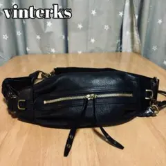 vinterks（ビンタークス）レザーボディバッグ、ショルダーバッグ