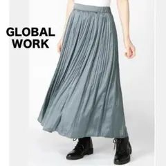 【GLOBAL WORK】サテン ランダム プリーツ スカートのサムネイル