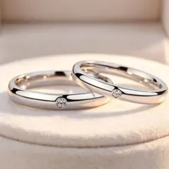 ペアリング カップルリング 2点セット シルバー調 指輪 アクセサリー