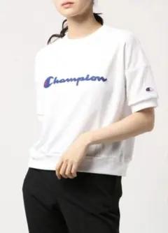 [美品]Champion クールネックシャツ CW-PS001 ホワイトLのサムネイル