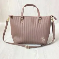 U.S.POLO ASSN　2way　バッグ　トート　ショルダー　　 プリーツ