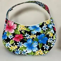 ハンドメイド　ハンドバッグ　ハワイアンファブリック③
