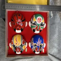 京劇のおめん　化粧箱入り４点セット