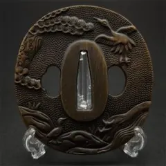 a*u様 秋田鍔銭 鳳凰と八卦図 鍔 刀装具 TB02241 - メルカリ