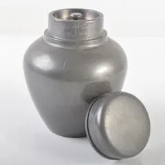お値下げ【煎茶道具】　英祥堂　錫製　　茶筒 お値下げ【煎茶道具】 英祥堂 錫製 茶筒