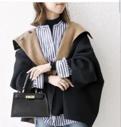 SHIPS any リバースタンドカラーショートコート