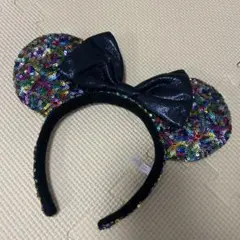 ミッキーマウス風カチューシャ　スパンコール
