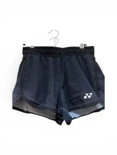 ヨネックス メッシュショートパンツ 黒白ドット