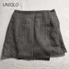 UNIQLO/ツイードスコート/ヘリンボーン/ポケット付/高見え/L/完売品