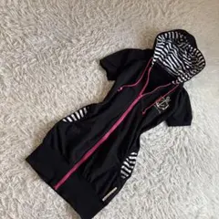 フィラゴルフ】ジップアップ ゴルフ 中綿ワンピース ラメ ロゴ M 黒