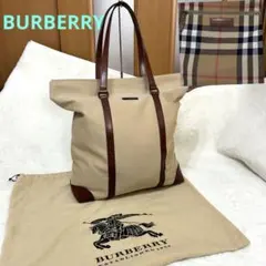 BURBERRY トートバッグ A4ショルダー可能 ハニーベージュ メガチェック