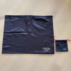 COACH コーチ 保存袋 巾着袋 2点セット 未使用 バッグ用 小物用