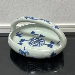 新品未使用品】清水焼・京焼☆京泉☆扇面皿☆四季折々の草花柄☆山水画