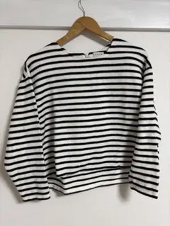 LEPSIM LOWRYS FARM白黒ストライプ 長袖トップス