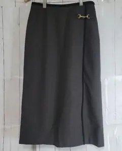 ナチュラルビューティベーシック タイトスカート バイカラー グレー M 通勤