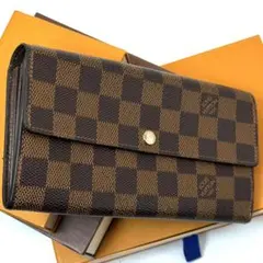 美品 ルイヴィトン ダミエ エベヌ ポルトフォイユ サラ 財布 10カード 茶