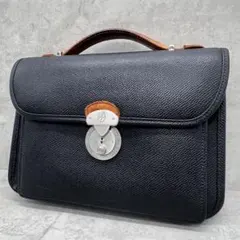 【極美品】カステルバジャック レザー セカンドバッグ ダレスバッグ 黒のサムネイル