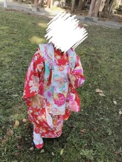 七五三 3歳 女の子 着物 被布 長襦袢 草履 巾着 髪飾り - メルカリ