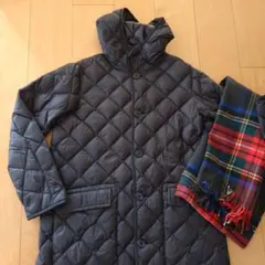 【美品】ジムフレックス　キルティングダウン　ロング　ブラック　黒　ゆったり14