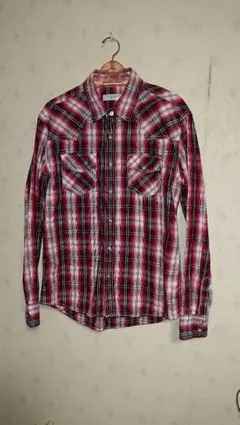 チェック柄 ウエスタンシャツ ネルシャツ 長袖シャツ