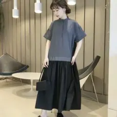 CAROLINA GLASER カロニアグレイサー ボリュームスリーブワンピース