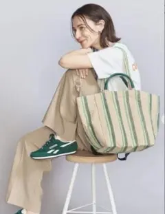 beej＊ストライプ トートバッグ