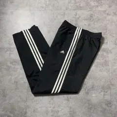 00s アディダス　刺繍パフォーマンスロゴ　サイドストライプ　トラックパンツ